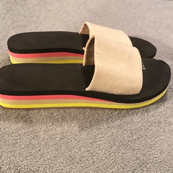 AN883 J. Crew Platform EVA Slide Wedge Sandals, Natural, Size (10) NEW $50 - Picture 3 of 5